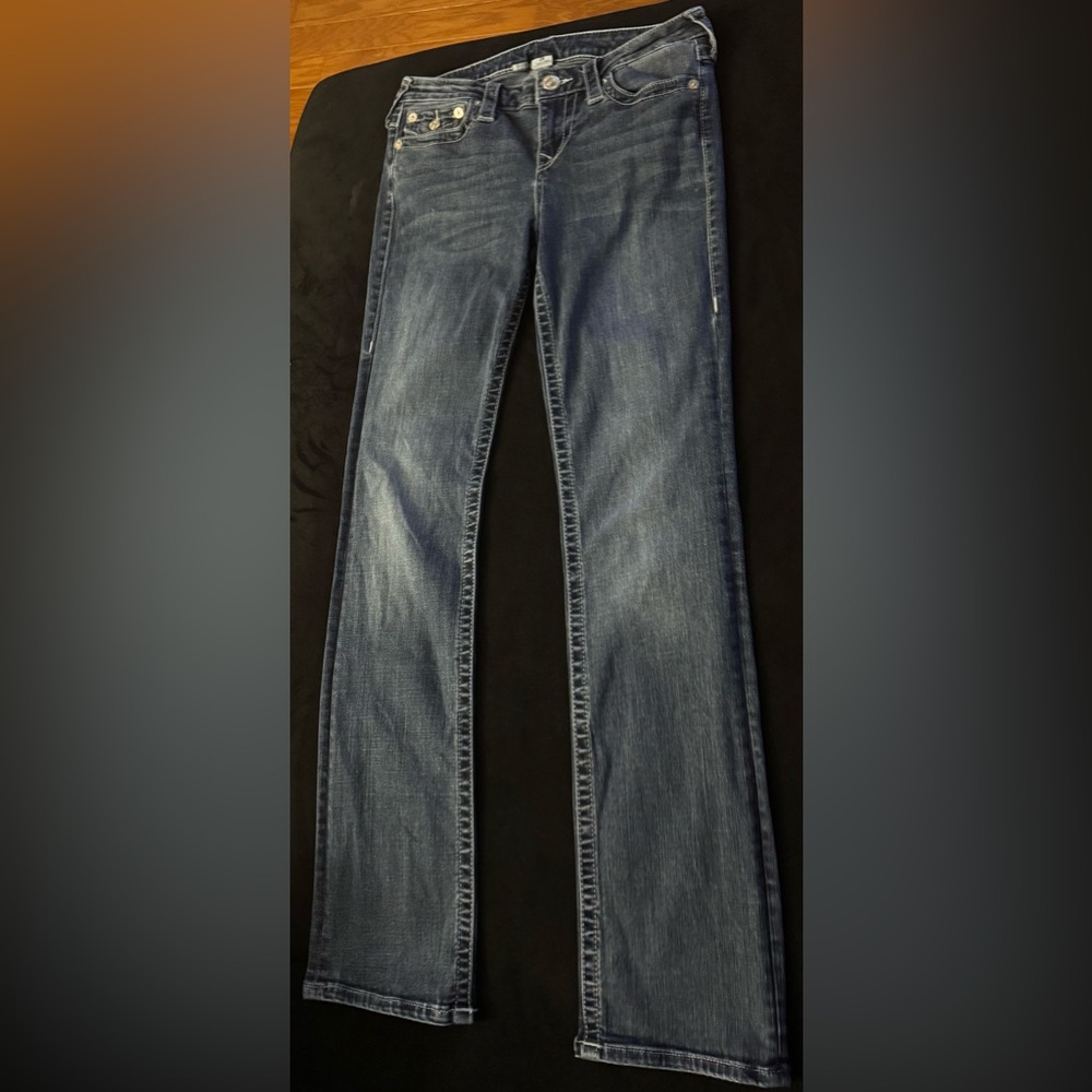 True Religion Jeans Women’s Size 29 (sz 10) Slim Straight Stretch Dark Wash